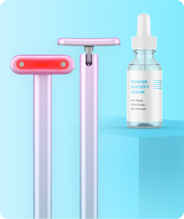 Skincare device and serum