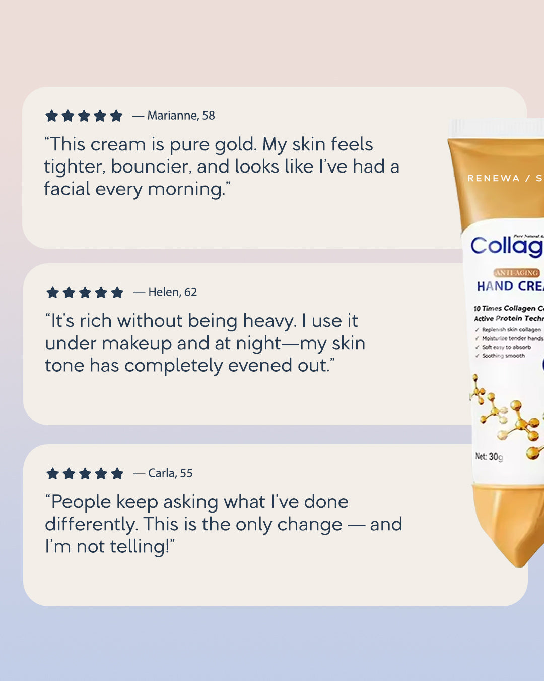 3 x Golden Collagen Cream